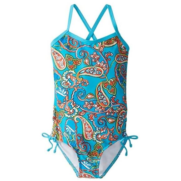Kanu Surf Girls' Jasmine Sport Halter One Piece Swimsuit Multicolor Size 10 - Picture 1 of 2